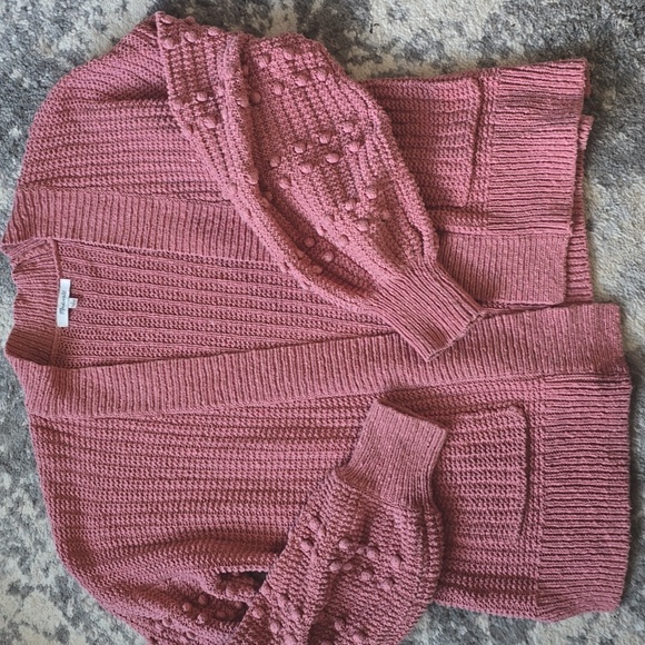 Madewell Sweaters - Madewell - Bobble Cardigan in Dusty Rose – EUC